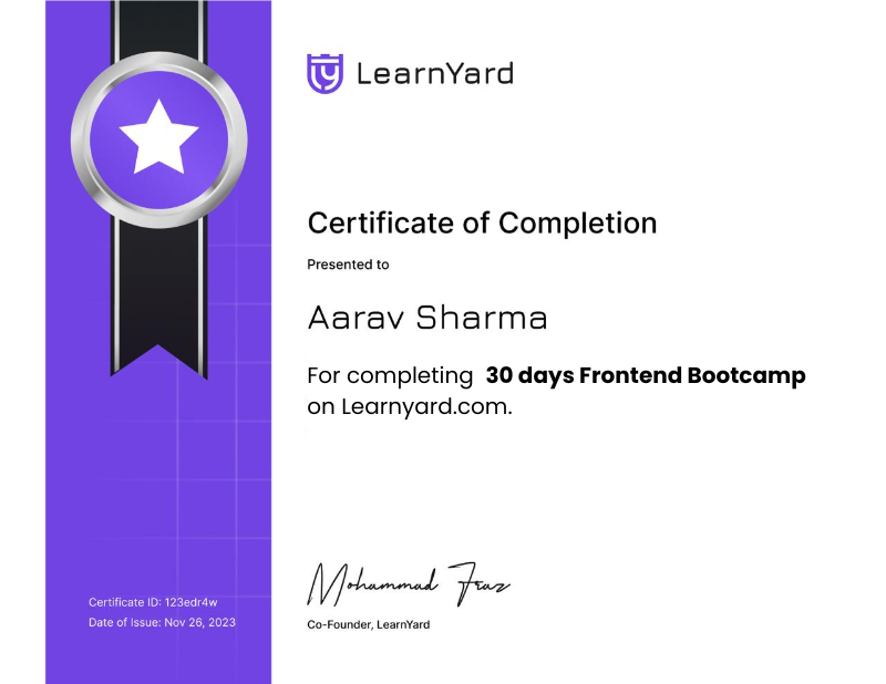 certificate