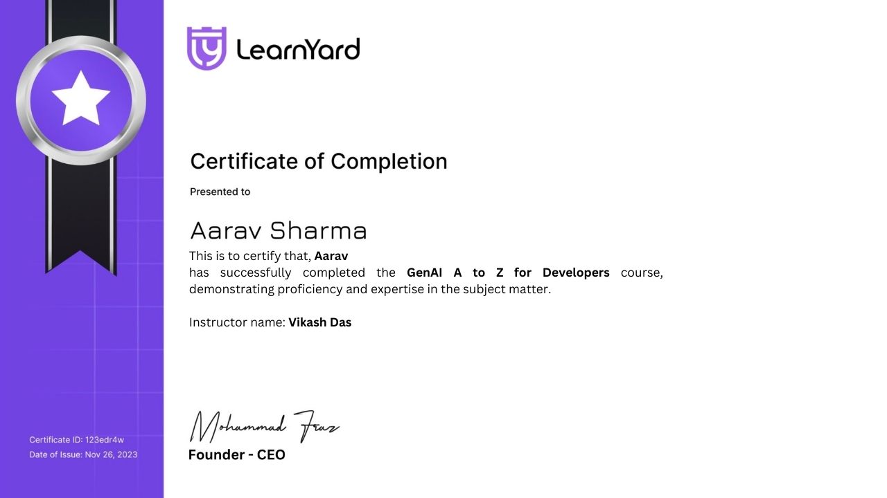 certificate