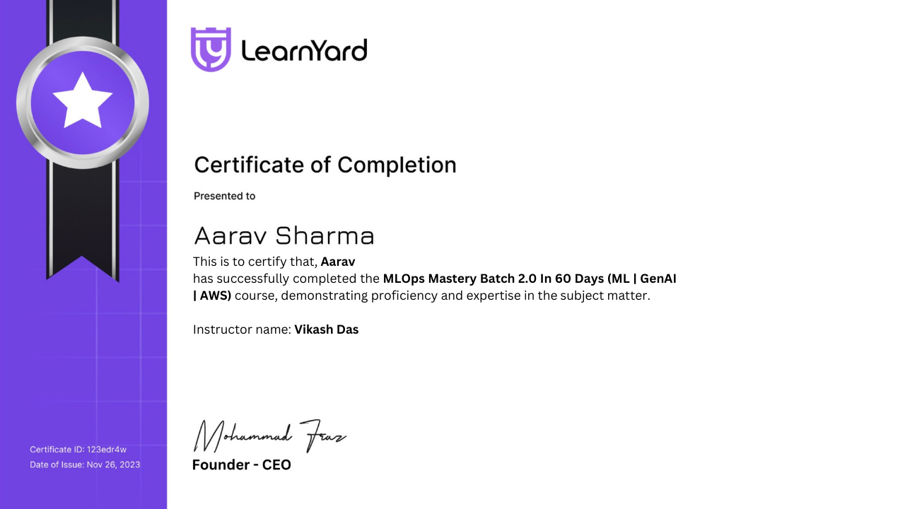 certificate